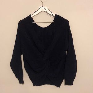 NWT ASOS Twist Back Blue Sweater, Size 4